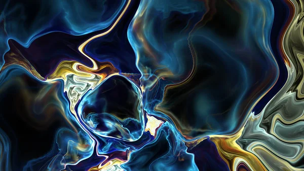 Ilustração 3D de fractal abstrato para design criativo parece pérola liquefeita. — Fotografia de Stock