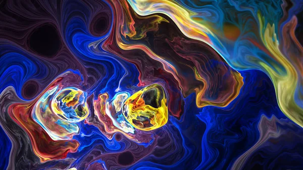 Ilustração 3D de fractal abstrato para design criativo parece pérola liquefeita. — Fotografia de Stock