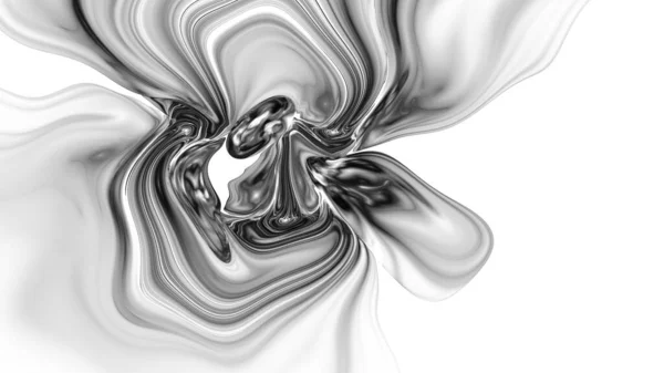 用于创造性设计的抽象分形的三维图解看起来像液化珍珠. — 图库照片