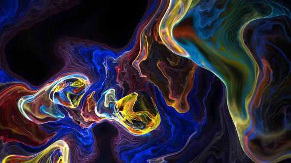 Ilustração 3D de fractal abstrato para design criativo parece pérola liquefeita. — Fotografia de Stock