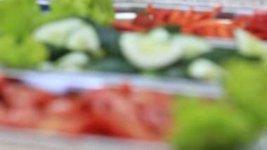 Yüzen odaklı lezzetli vejetaryen yemek manzarası sunuldu..