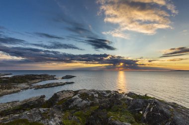Barents Denizi 'ndeki güzel kutup yazı manzarası