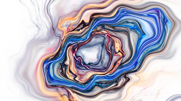 Ilustración 3D de fractal abstracto para el diseño creativo parece perla licuada. — Foto de Stock