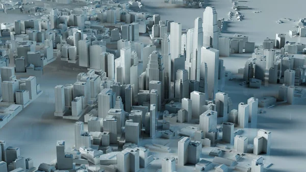3D ilustracja futurystyczny nowoczesny model miasta. Obrazy Stockowe bez tantiem
