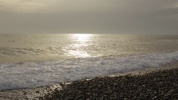 Schwarzmeerküste Strand Welle Flut Küste Ozean — Stockvideo