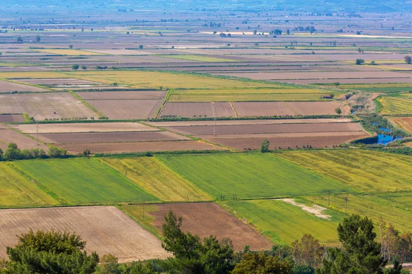 Aerial view of farming land — Stock Photo, Image