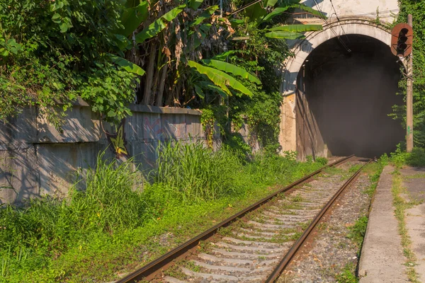 Tünel kemer ile eski demiryolu — Stok fotoğraf