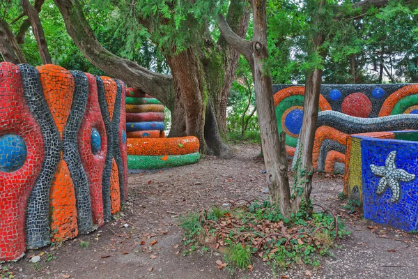 Parque infantil parque instalación de mosaico — Foto de Stock