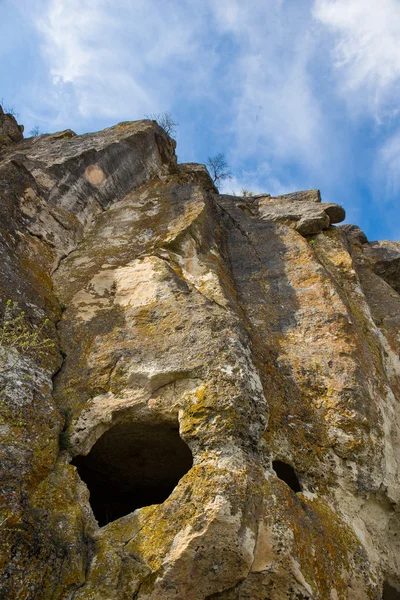Cueva medieval la ciudad Tepe-Kermen la montaña la Crimea —  Fotos de Stock
