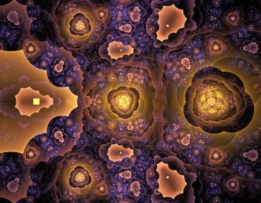 yaratıcı tasarım için 3D soyut fraktal resimde arka plan