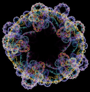 yaratıcı tasarım için 3D soyut fraktal resimde arka plan