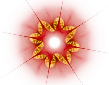 yaratıcı tasarım için 3D soyut fraktal resimde arka plan