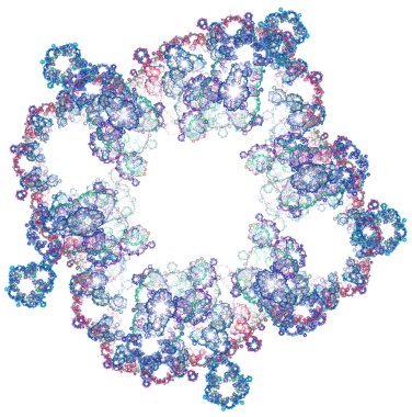 yaratıcı tasarım için 3D soyut fraktal resimde arka plan