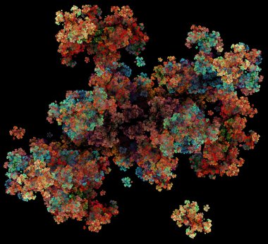yaratıcı tasarım için 3D soyut fraktal resimde arka plan