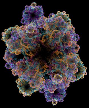 yaratıcı tasarım için 3D soyut fraktal resimde arka plan