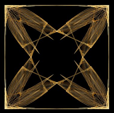 3D soyut fraktal gösterim amacıyla yaratıcı tasarım