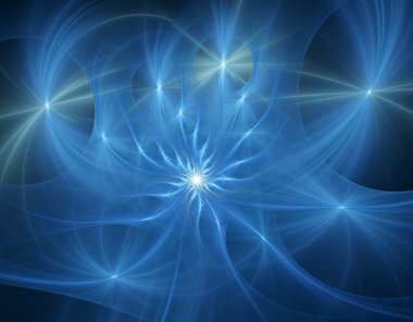 3D soyut fraktal gösterim amacıyla yaratıcı tasarım