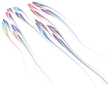 3D soyut fraktal gösterim amacıyla yaratıcı tasarım