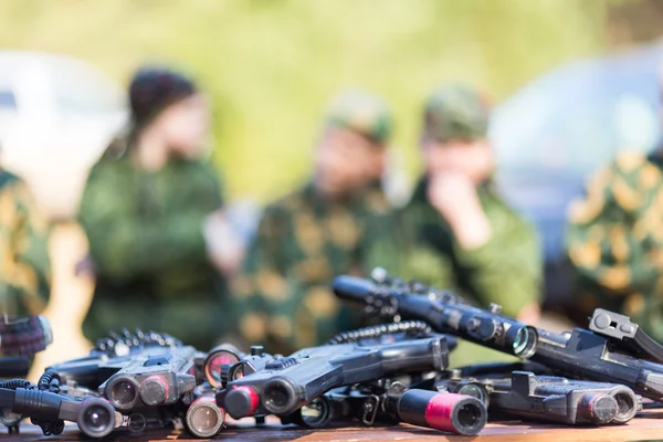 Equipo de patio de recreo laser tag — Foto de Stock