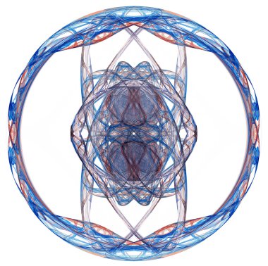3D soyut fraktal gösterim amacıyla yaratıcı tasarım
