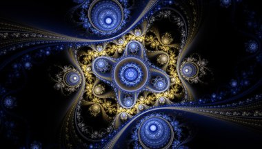 yaratıcı tasarım için 3D soyut fraktal resimde arka plan