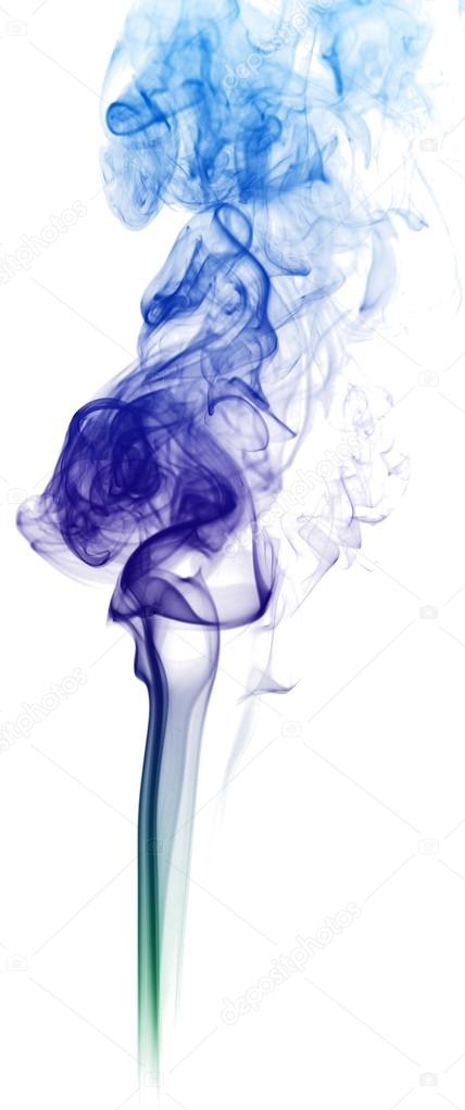 Colored smoke on white background abstract art texture fog. Element for creative design