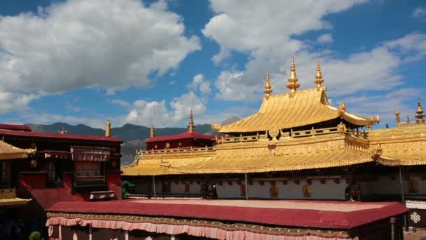 Джоканг храм Лхасі Тибету Китаєм — стокове відео