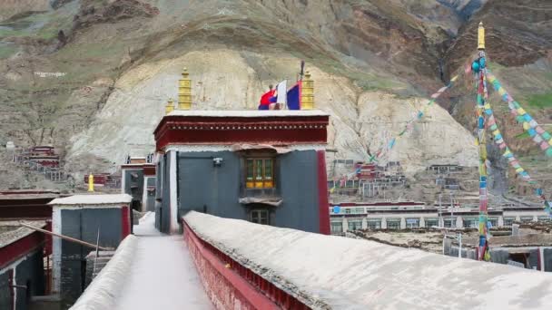 Mosteiro Budista Sakya, Prefeitura de Shigatse, Tibete, China — Vídeo de Stock