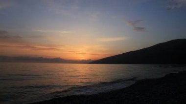 Sahne gün batımı ile Timelapse