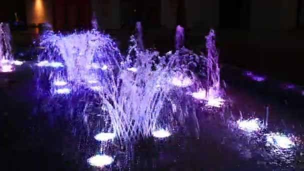 夜の小さな泉 — ストック動画
