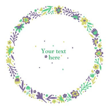 Çiçek karalama çelengi, yaz ya da bahar havası 1.21