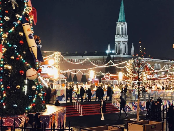 Prachtig Uitzicht Kerstvakantie Moskou — Stockfoto