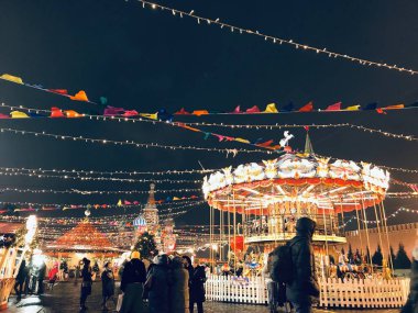 Moskova 'da Noel tatilinin güzel manzarası