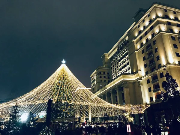 Красивый Пейзаж Рождественского Отдыха Москве — стоковое фото