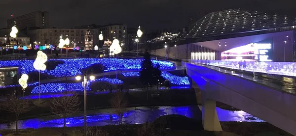 Красивый Пейзаж Рождественского Отдыха Москве — стоковое фото