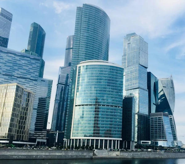 Vista Panorâmica Moscovo Prédios Históricos Centro Negócios Internacional — Fotografia de Stock