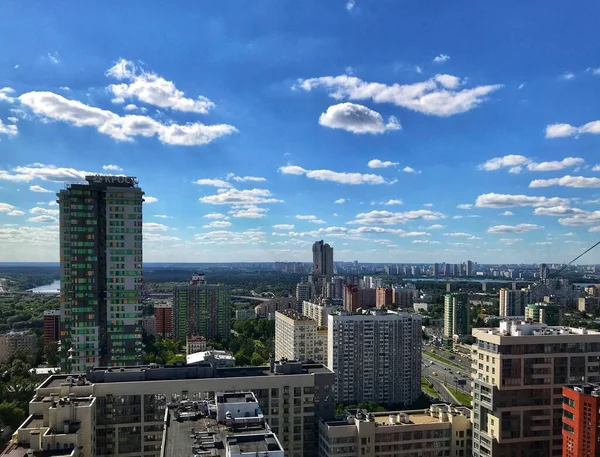 Panoramic View Moscow Historic Buildings International Business Center — Stock Photo, Image