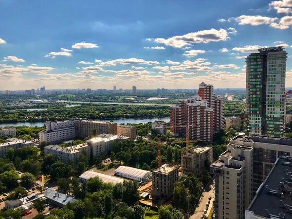 Vista Panorámica Moscú Edificios Históricos Centro Negocios Internacional — Foto de Stock
