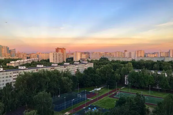 Vista Panorámica Moscú Edificios Históricos Centro Negocios Internacional — Foto de Stock