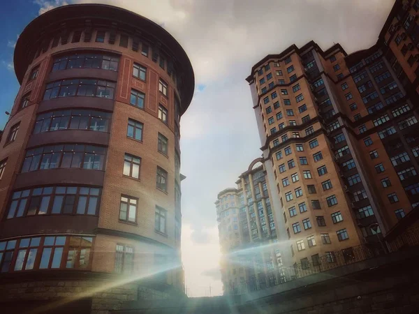 Vista Panorâmica Moscovo Prédios Históricos Centro Negócios Internacional — Fotografia de Stock