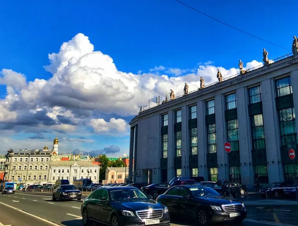 Panoramatický Výhled Moskvu Historické Budovy Mezinárodní Obchodní Centrum — Stock fotografie