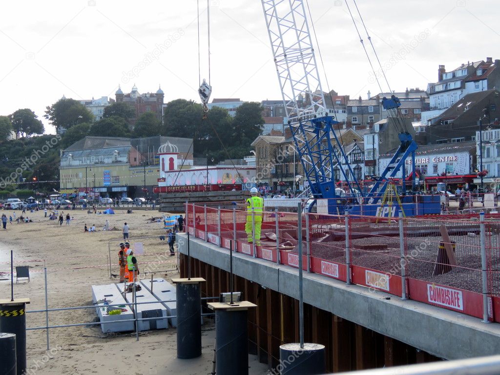 Construction work on Scarborough Sea front