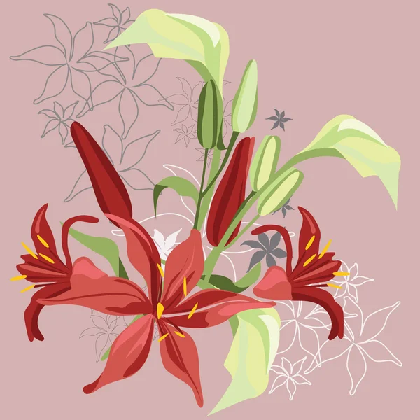 Fondo floral — Archivo Imágenes Vectoriales