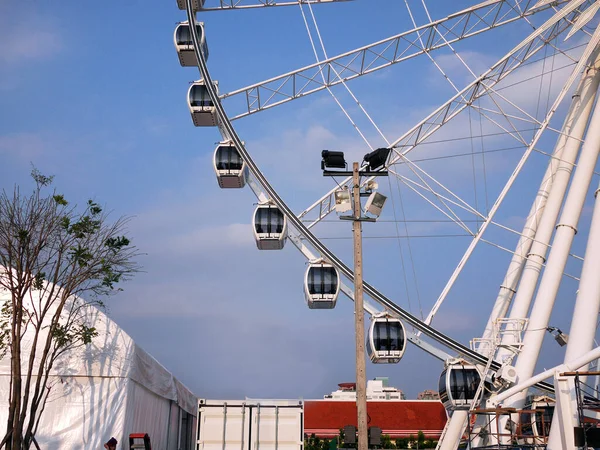 Ruota Panoramica Gigante Sul Fiume Bangkok Thailandia — Foto Stock