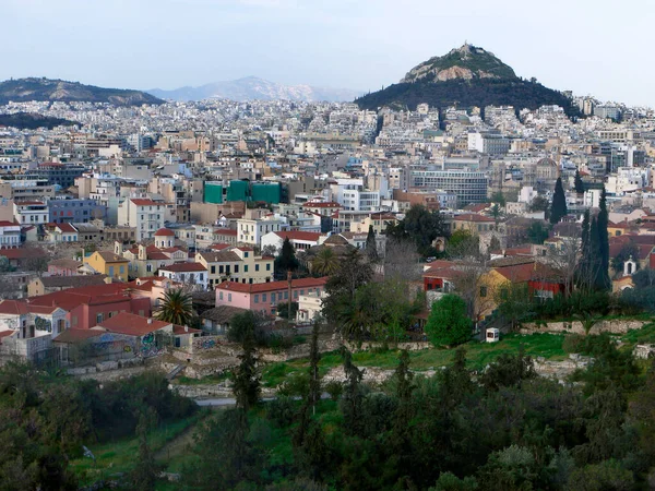 Ponto Vista Buildingd Atenas Cityscape Grécia — Fotografia de Stock