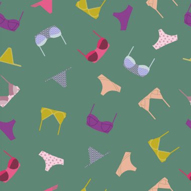 Sütyen ve külot izi yok. Renkli iç çamaşırı koleksiyonu.