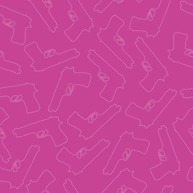 Pembe arka planda kusursuz silahlar var. Satır sanatı