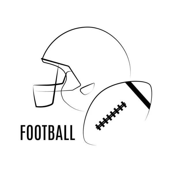 Conception de logo de football. Style de ligne d'art minimaliste — Image vectorielle