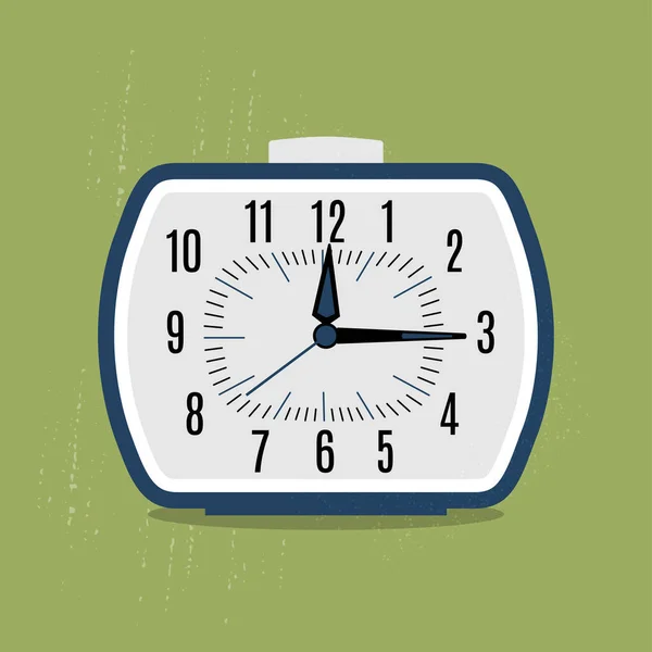 Classic alarm clock. Retro style with texture — Stock Vector