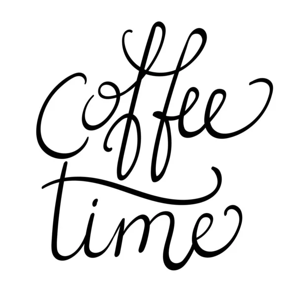 Рукописная фраза Coffee Time — стоковый вектор